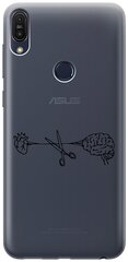 Силиконовый чехол на Asus Zenfone Max Pro M1 (ZB602KL), Асус Зенфон Макс Про М1 с 3D принтом "Cut It" прозрачный