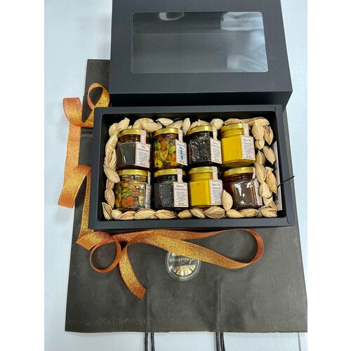 Подарочный набор с ассорти мёда, 1029-черн
