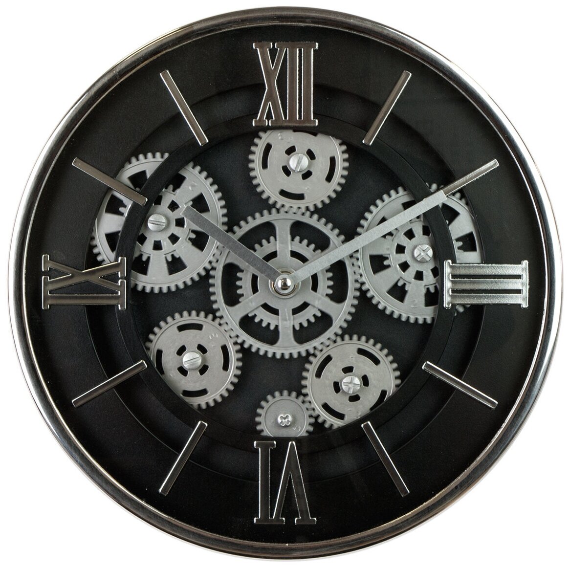 Часы настенные с шестеренками Miralight MC-253, 3 батарейки в комплекте
