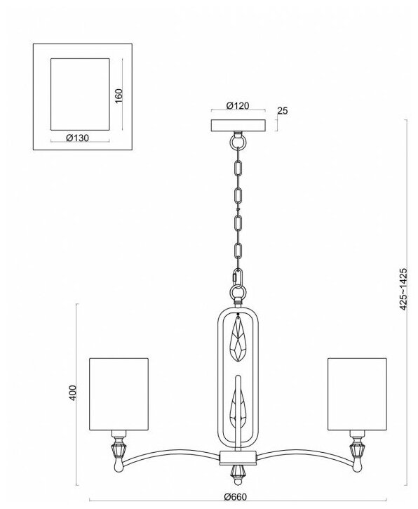 Светильник Freya Riverside FR1007PL-05BS - фото №7