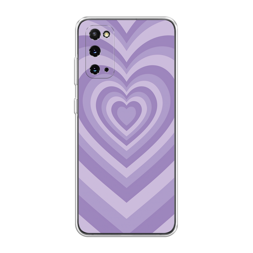 эко чехол one love one heart на samsung galaxy s20 самсунг гэлакси s20 Силиконовый чехол на Samsung Galaxy S20 / Самсунг Гэлакси S20 Violet heart latte