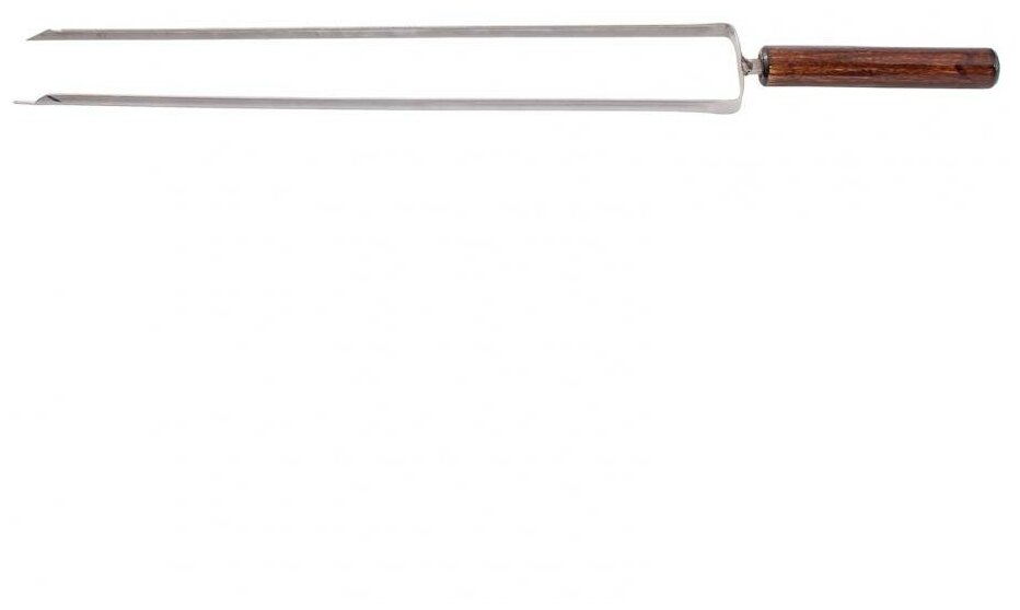 Вилка-шампур 640x2x12x2 мм, с деревянной рукояткой, нерж. сталь, Camping, PALISAD 69679 - фотография № 3