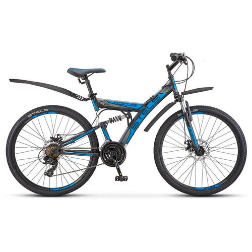 фото Велосипед stels focus 26' md 21 sp v010 чёрный/синий (lu088523) 18'