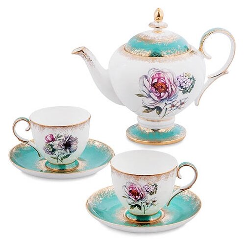 фото Чайный набор на 2 перс.цветок неаполя jk- 24 113-451402 pavone