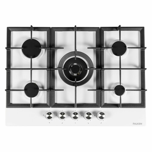 Газовая варочная панель Falken 70 см белая эмаль с газ-контролем и электроподжигом 2549000₽