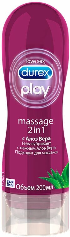 Гель-смазка интимная `DUREX` PLAY для массажа 2 in 1 (с Алоэ Вера) 200 мл