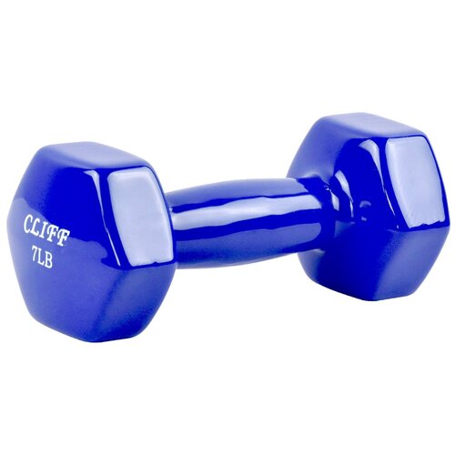 фото Гантель цельнолитая (набор 2 шт) cliff, обрезиненная ≈3,5 кг 7lb