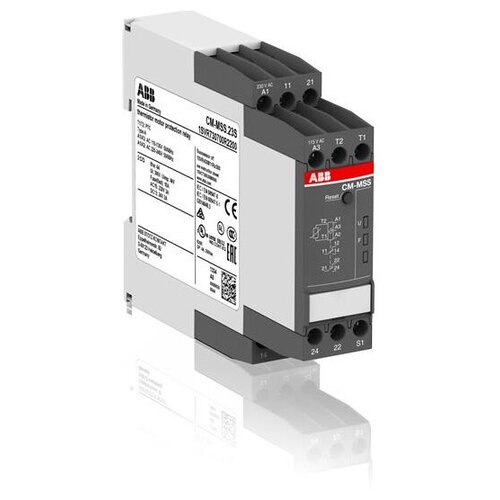 Термисторное реле защиты двигателя CM-MSS.23S с кнопкой сброса 110-130В AC, 220-240В AC, 2ПК, винтовые клеммы ABB 1SVR730700R2200 (1 шт.)