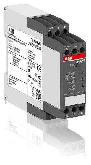 Термисторное реле защиты двигателя CM-MSS.23S с кнопкой сброса 110-130В AC, 220-240В AC, 2ПК, винтовые клеммы ABB 1SVR730700R2200 (1 шт.)