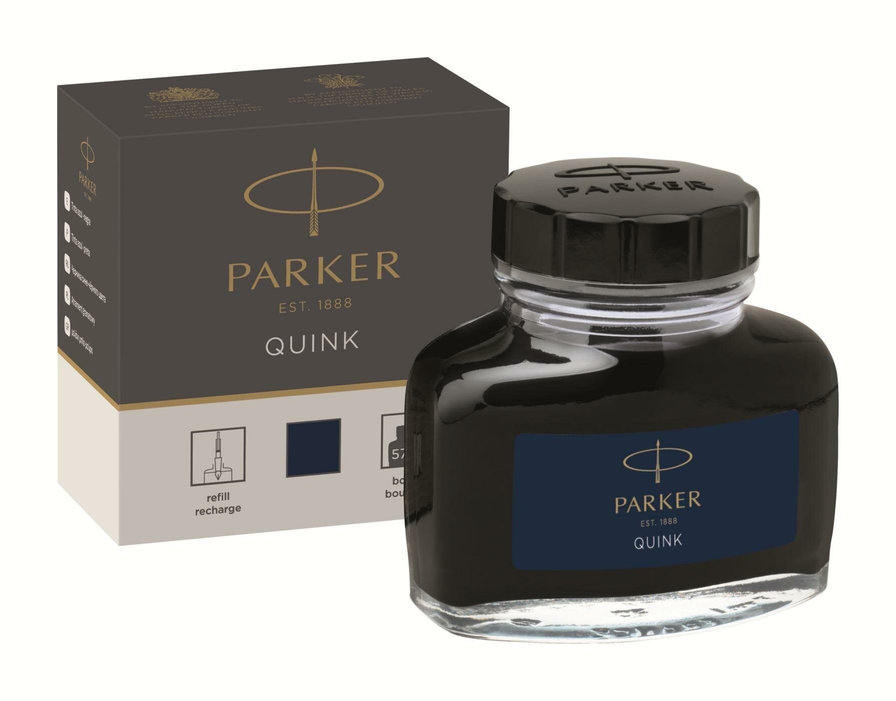 Чернила 57мл PARKER, сине-черный, Франция, 1950378