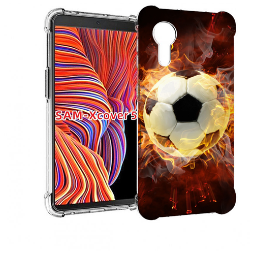 Чехол MyPads Огненный-мяч для Samsung Galaxy Xcover 5 задняя-панель-накладка-бампер