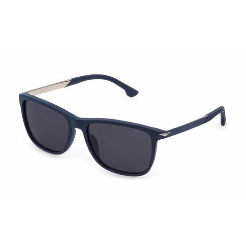 Солнцезащитные очки Police, прямоугольные, оправа: пластик, для мужчин, синий