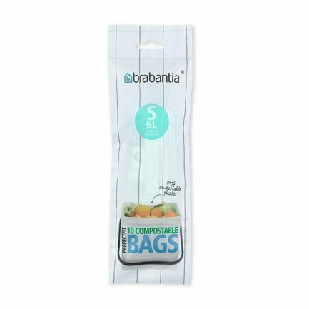 Мешки для мусора Brabantia Perfect Fit Compostable Bags S 6 л, 10 шт., зеленый - фото №7