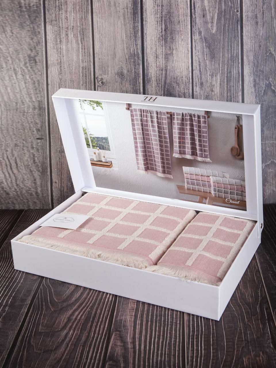 Полотенце Chanel цвет: розовый (50х100 см,75х150 см) Tivolyo home - фото №4