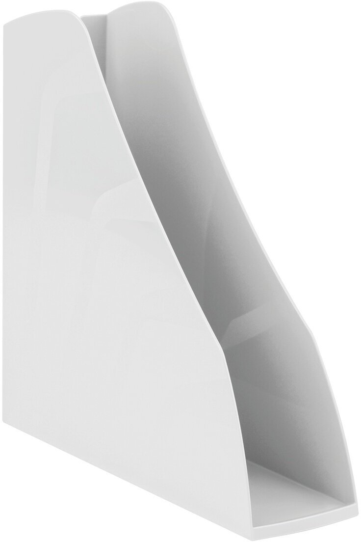 Лоток для бумаг СТАММ "Вектор", вертикальный, белый, ширина 80 мм (ЛТВ-30441)