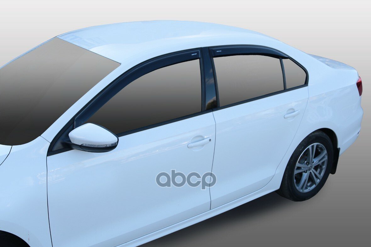 Дефлекторы на окна Voron Glass CORSAR Volkswagen Jetta VI 2010-н.в., комплект 4шт, - фото №6