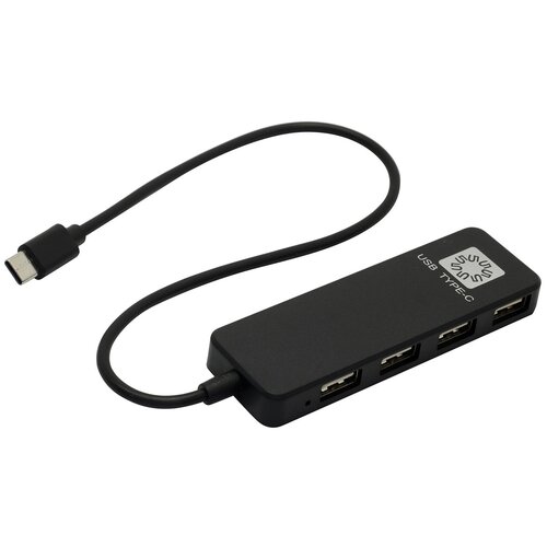Разветвитель USB 5BITES HB24C-210BK 4*USB2.0/USB Type-C (Black)