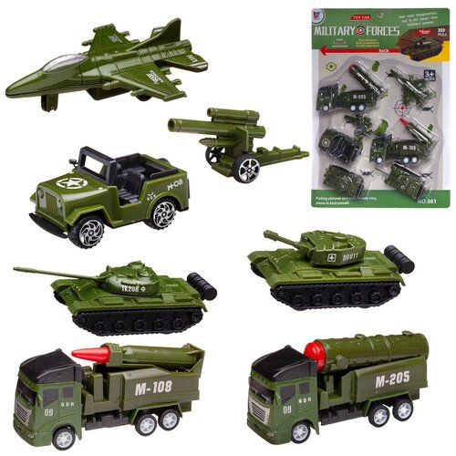 Игровой набор JUNFA WZ-17162 Боевая сила 6 военных машинок набор техники junfa toys полиция wz 17092 tn микс