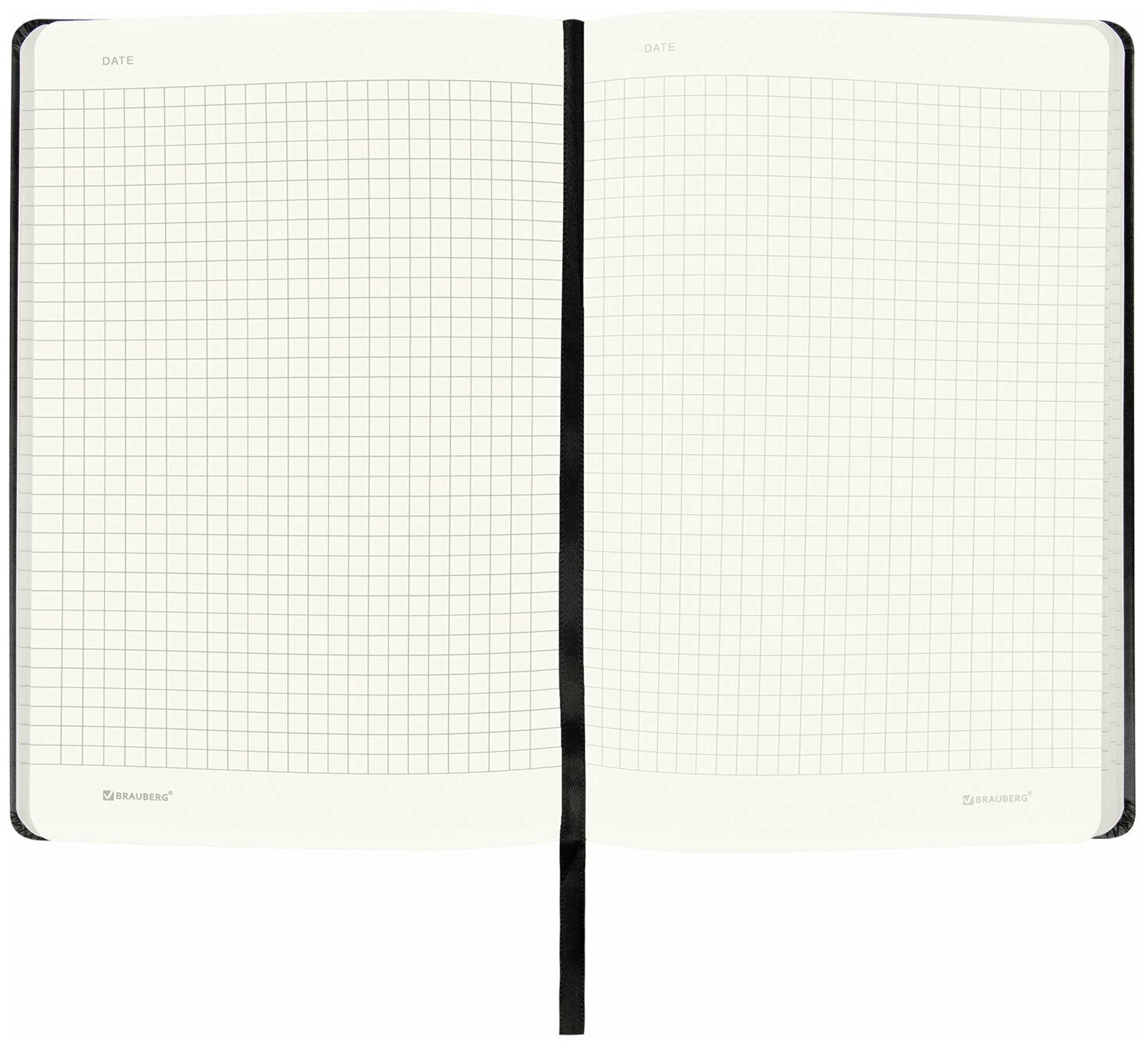 Блокнот А5 130х210мм, BRAUBERG ULTRA, балакрон, 80г/м2, 96л, клетка, черный, 113032