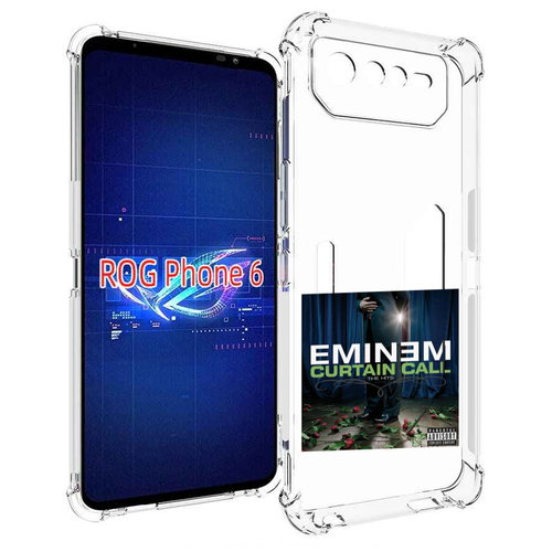 Чехол MyPads Eminem CURTAIN CALL, THE HITS для Asus ROG Phone 6 задняя-панель-накладка-бампер