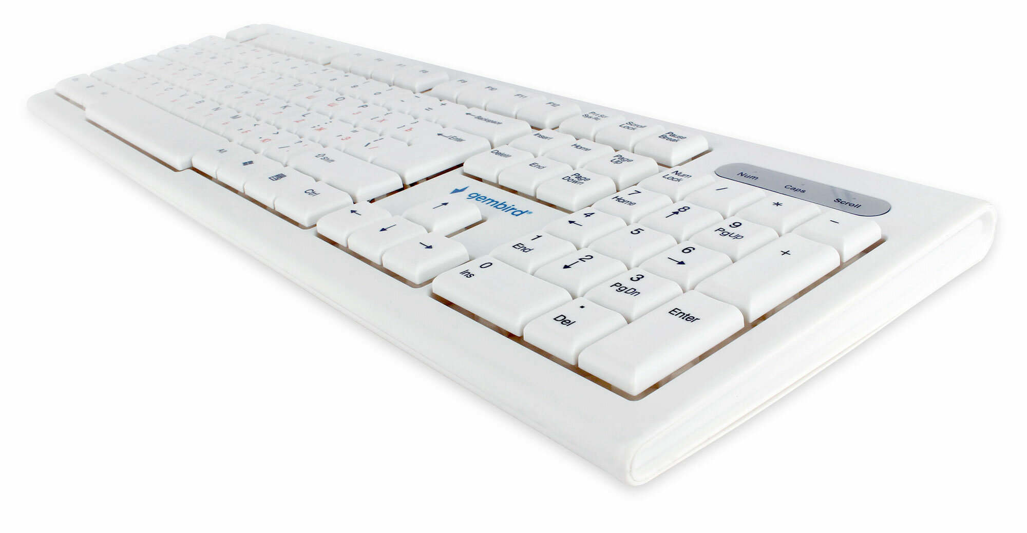 Клавиатура Gembird бежевая/белая, USB, 104 кл, 1,45 м - фото №12