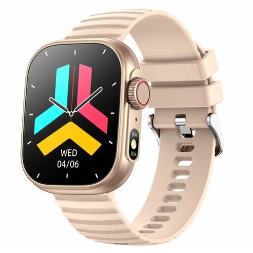 Умные смарт часы SENBONO с функцией фитнес браслета влапгозащита IP67 встроенный фонарик экран 201 дюйма цвет золотистый 219900₽