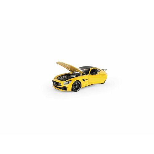Машинка WELLY 1:24 Mercedes-Benz AMG GT R, желтый welly 1 36 mercedes amg gt r alloy diecast car collection toy souvenir ornament nex new exploration of model