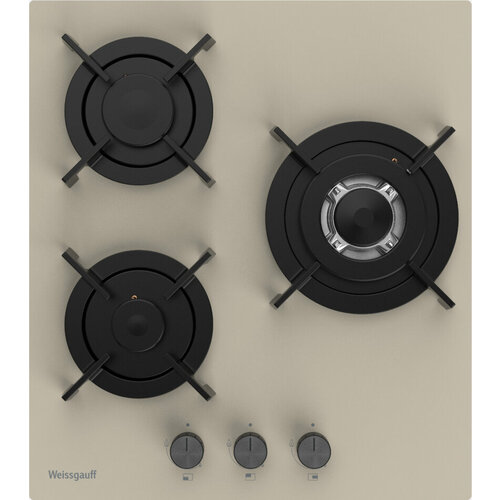Варочная панель Weissgauff HGG 451 BERV WOK-конфорка 3 года гарантии автоматический электроподжиг Рукоятки Hi-Tech газ-контроль 1380600₽
