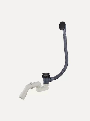 Изображение товара Слив-перелив для ванны Raglo R600.31.06 автоматический (клик-клак), латунь/пластик, черный