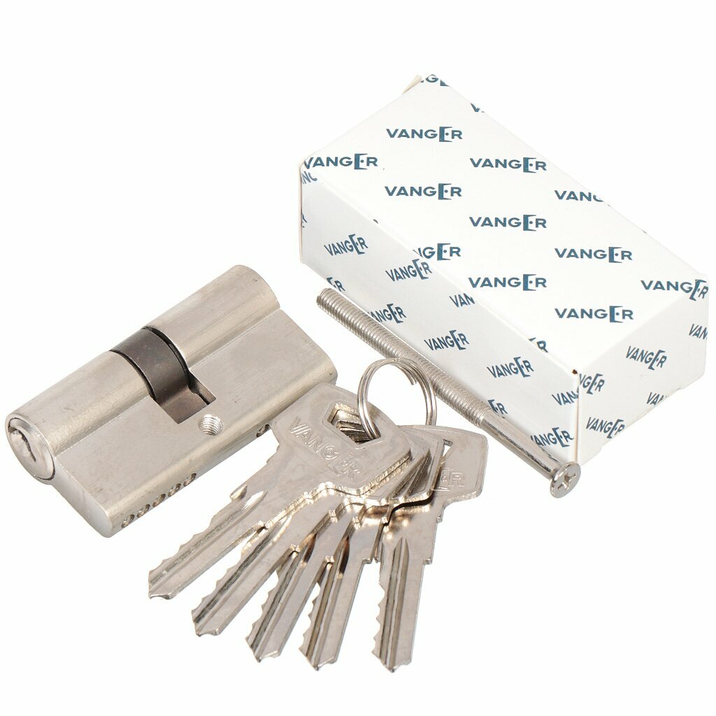 Личинка замка двери Vanger YC-60-CR 28029 чугун 60 мм хром 30/30