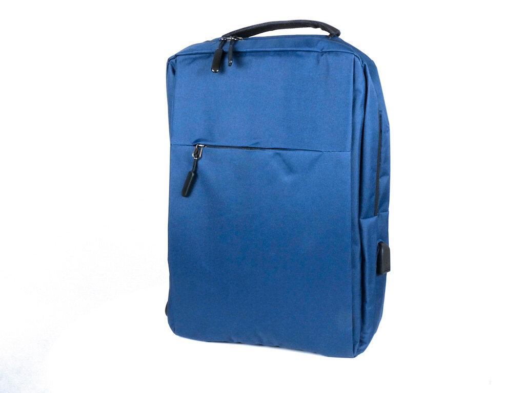 Рюкзак , фактура гладкая, синий — фото 1