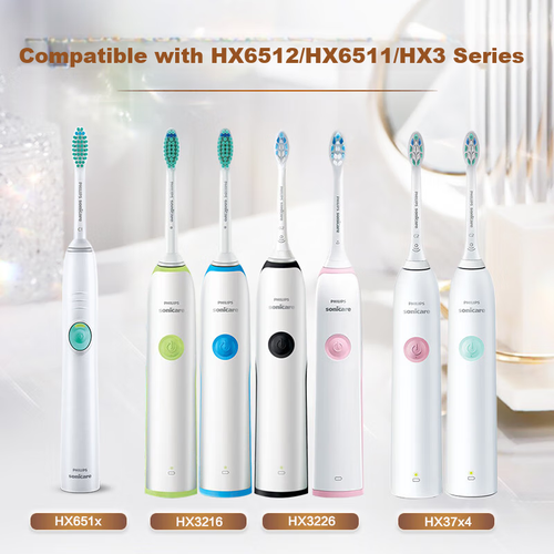 Насадка для электрической зубной щетки Philips Electric Toothbrush Heads, Basic Cleaning, 3x Plaque Removal, 3-Pack HX6013, Compatible with Diamond 3 Series HX51/HX3/HX6