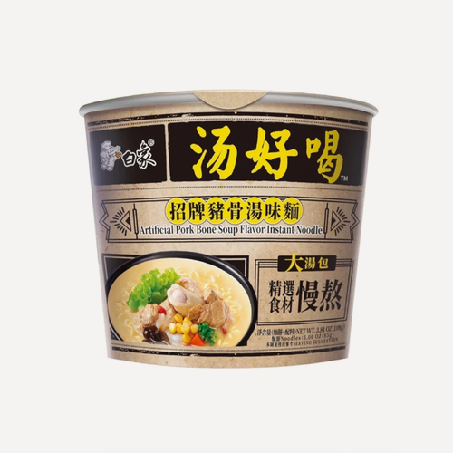 Изображение товара Лапша быстрого приготовления "BaiXiang" со вкусом супа из свиных костей 108 г, Китай