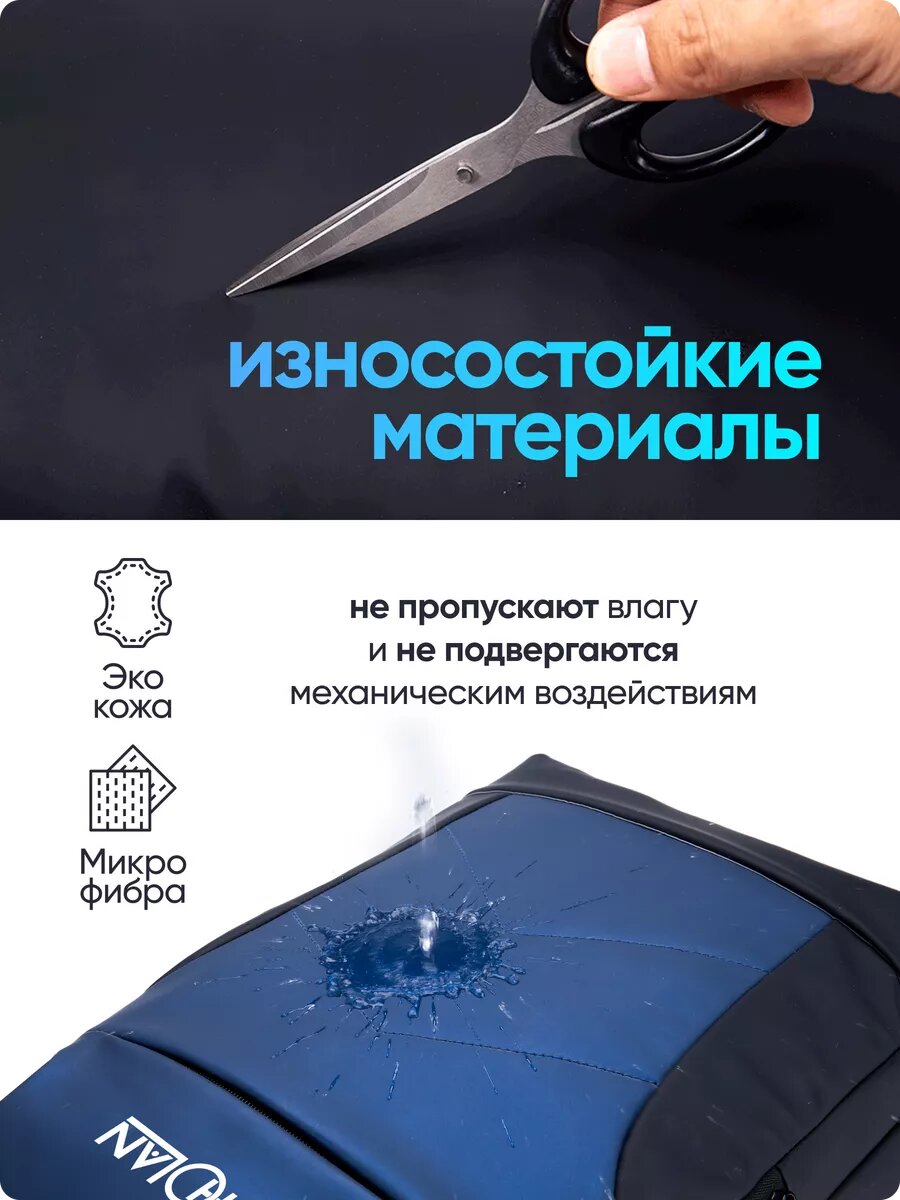 Рюкзак школьный для ноутбука городской — фото 1