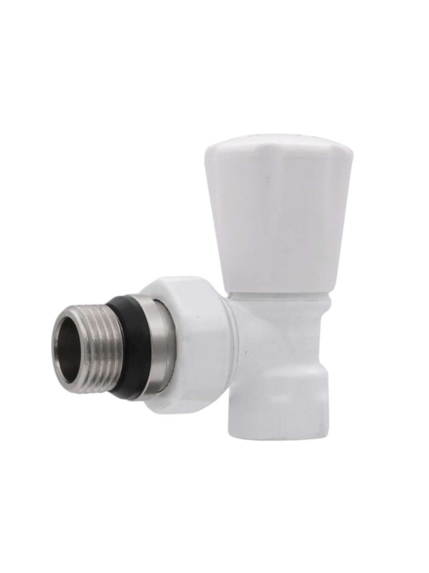 Кран вентиль с американкой для радиатора 1/2 VR300-F верхний угловой