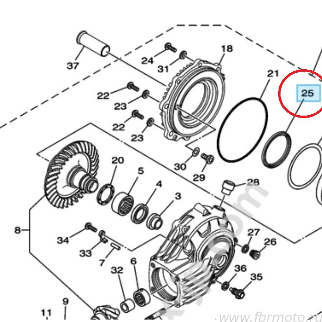 Сальник редуктора Yamaha 93102-70004-00