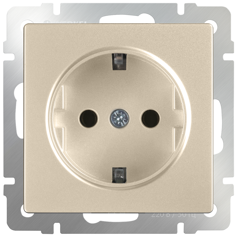 фото Розетка Werkel WL11-SKGS-01-IP44 Werkel, 16 А, с защитной шторкой, с заземлением