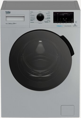 Изображение товара Стиральная машина BEKO "HomeWhiz" WSPE7H616S, сенсорное управление, 15 программ, A+, 7,5кг