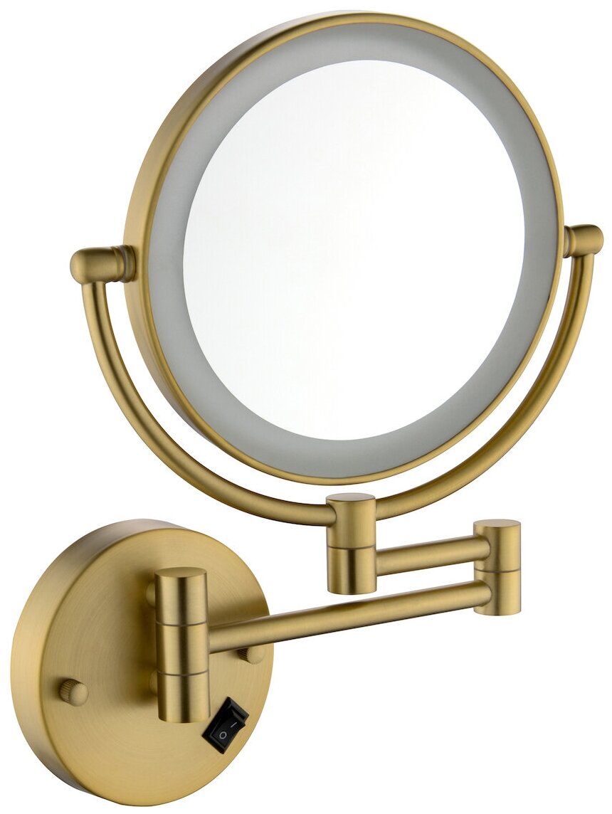 Зеркало с подсветкой двухстороннее Saona 13376/17 Золото матовое