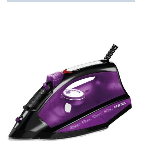 Утюг Centek CT-2355 VIOLET 2500Вт керамическ подошва 270мл паровой удар самоочистка капля-стоп 276900₽