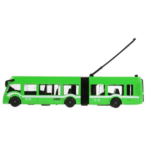 Коллекционная машина Троллейбус с резинкой, 19см, Технопарк