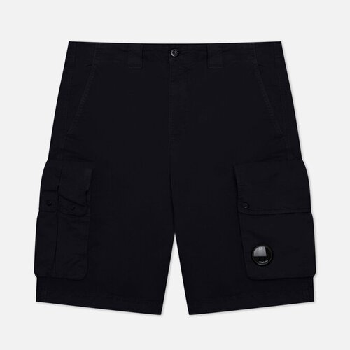 фото Мужские шорты c.p. company twill stretch garment dyed синий, размер 52