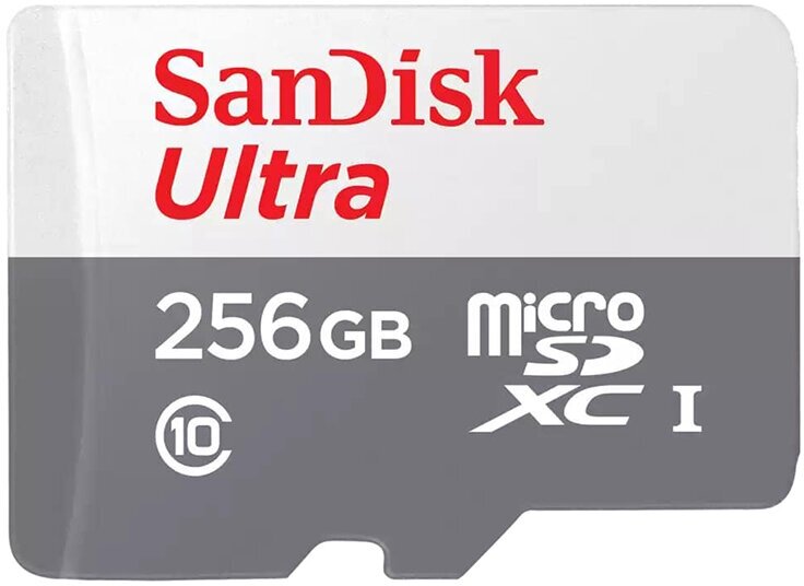 Карта памяти 256Gb - SanDisk Ultra Micro Secure Digital XC C10 UHS-1 SDSQUNR-256G-GN3MN