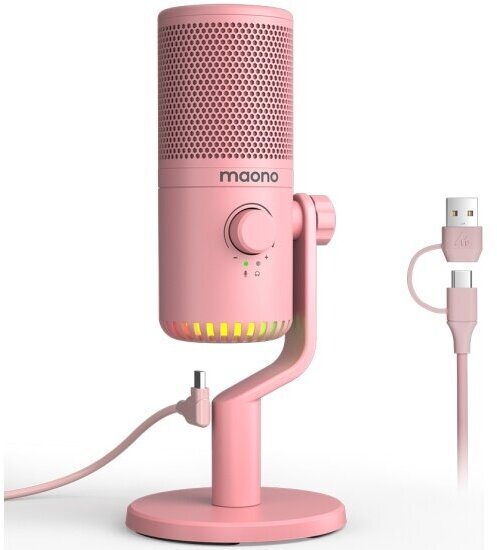 Микрофон Maono DM30, розовый