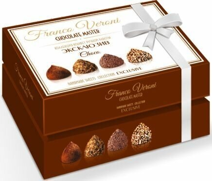 Коллекция шоколадных конфет Франко Верони "Эксклюзив" шоколадный 125г. - фотография № 1