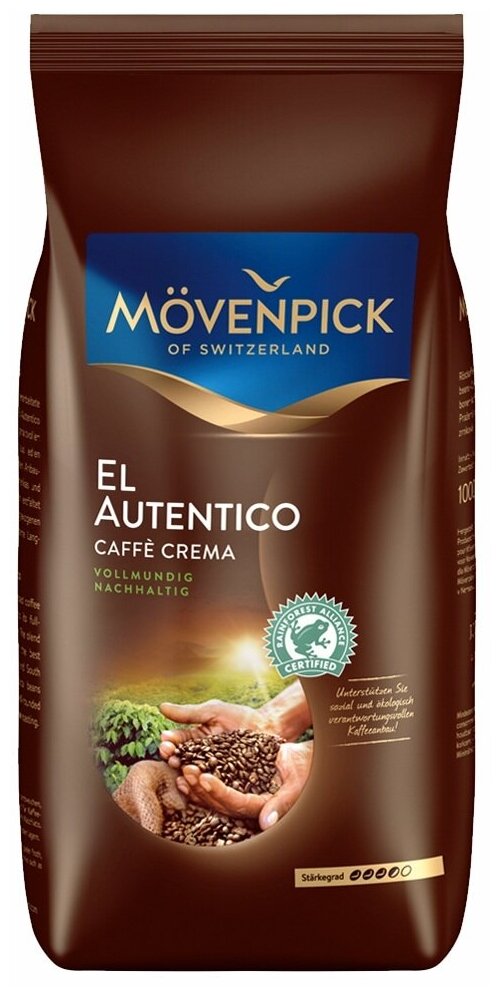 Movenpick El Autentico Caffe Crema 1000г зерно - фотография № 4