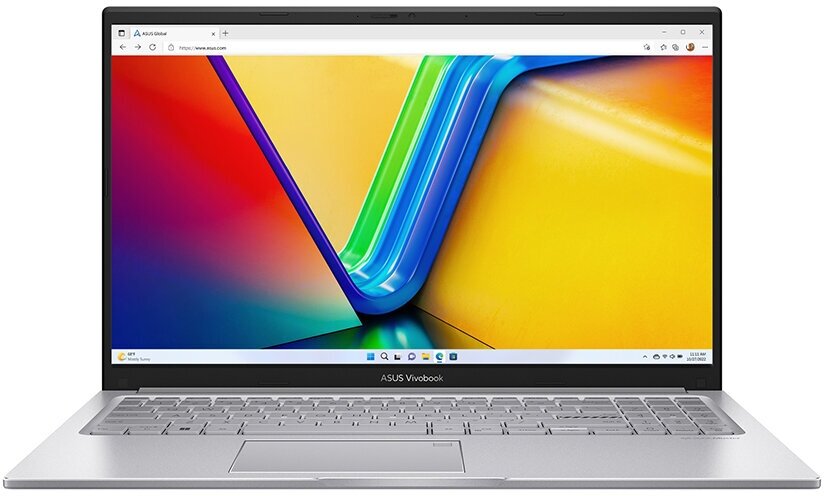 Ноутбук ASUS VivoBook 15 X1504VA-BQ286, 15.6" FullHD (1920x1080) IPS/Intel Core i5-1335U 1.3 ГГц, 10 ядер/8 ГБ DDR4 3200 МГц/512 ГБ SSD/Intel Iris Xe Graphics/Без операционной системы, серебристый (90NB10J2-M00BT0)