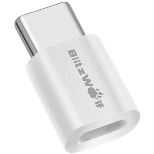 Адаптер-переходник BlitzWolf BW-A2 Type-C to Micro USB Adapter 2 шт White