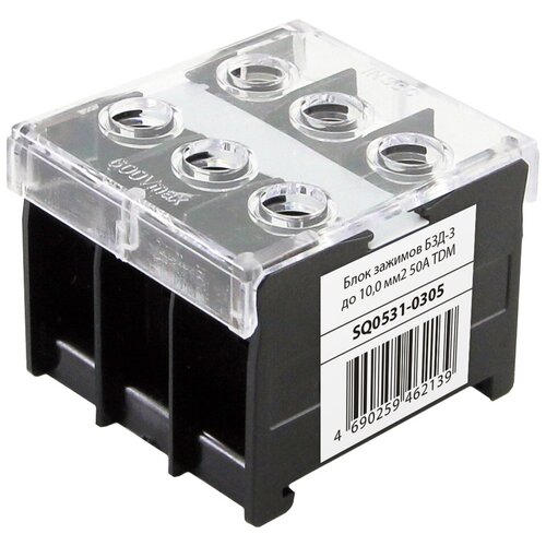 Блок зажимов БЗД-3 до 10,0 мм2 50A TDM Electric (SQ0531-0305)