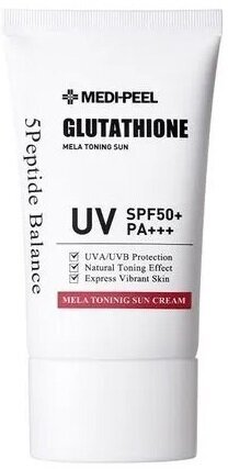 Солнцезащитный крем с глутатионом MEDI-PEEL Bio-Intense Glutathione Mela Toning Sun Cream, 50мл